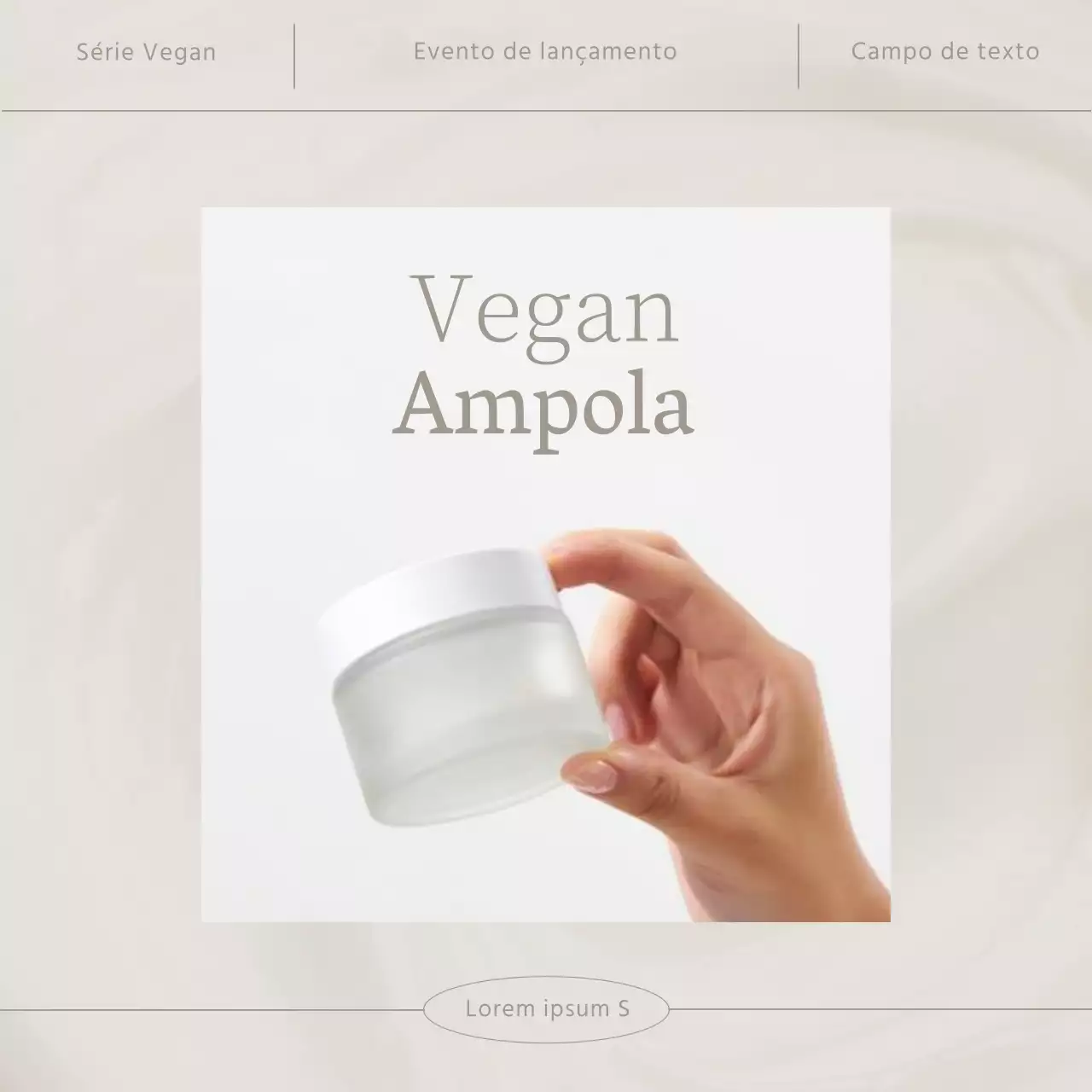 Promover a cosmética simples de cuidados da pele em bege