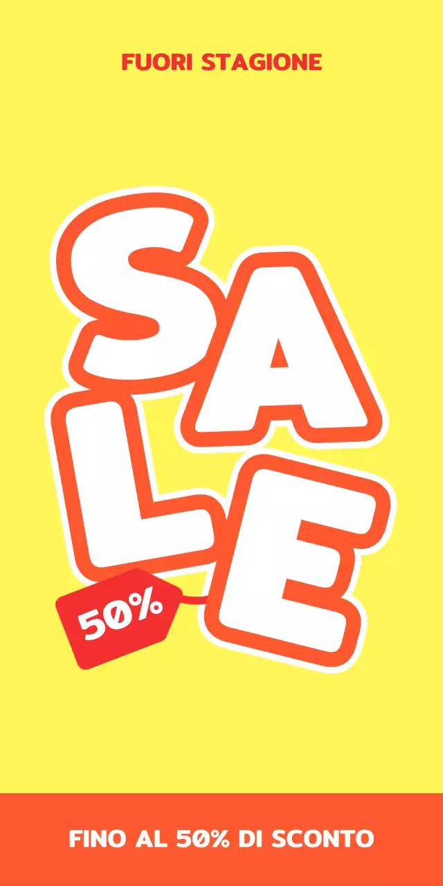 Annuncio giallo di vendita in evidenza