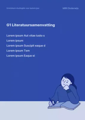 Eenvoudige blauwe en lichtblauwe taalboekomslag
