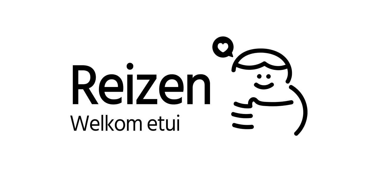 Eenvoudig reisbureaulogo met lijnillustratie