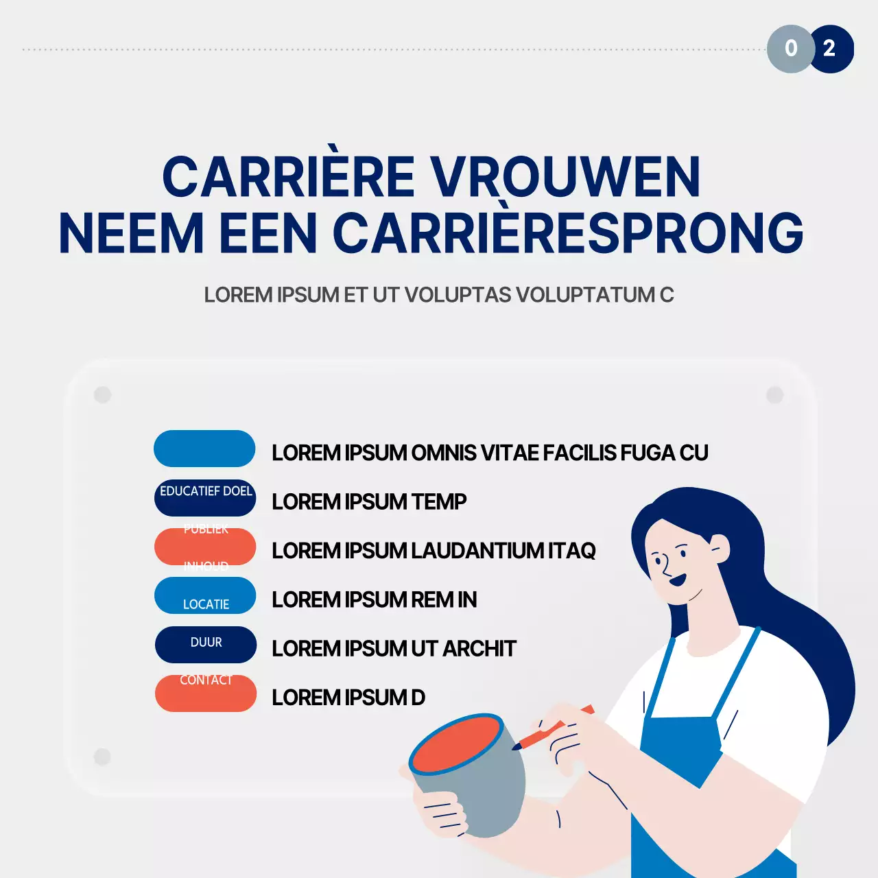 Over het rood-blauwe programma ter ondersteuning van de loopbaanontwikkeling van vrouwen