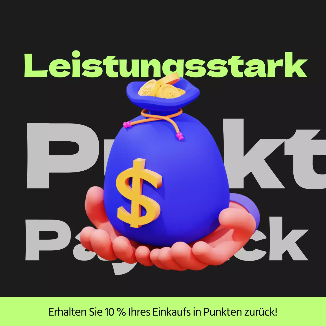 Cyberpunk points payback post in schwarz und lindgrün