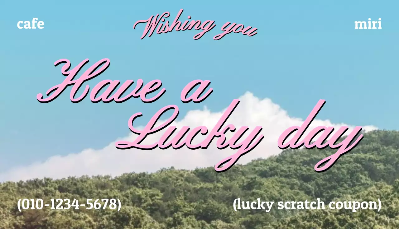 Gambar emosional dengan tulisan kursif berwarna merah muda pada latar belakang alami