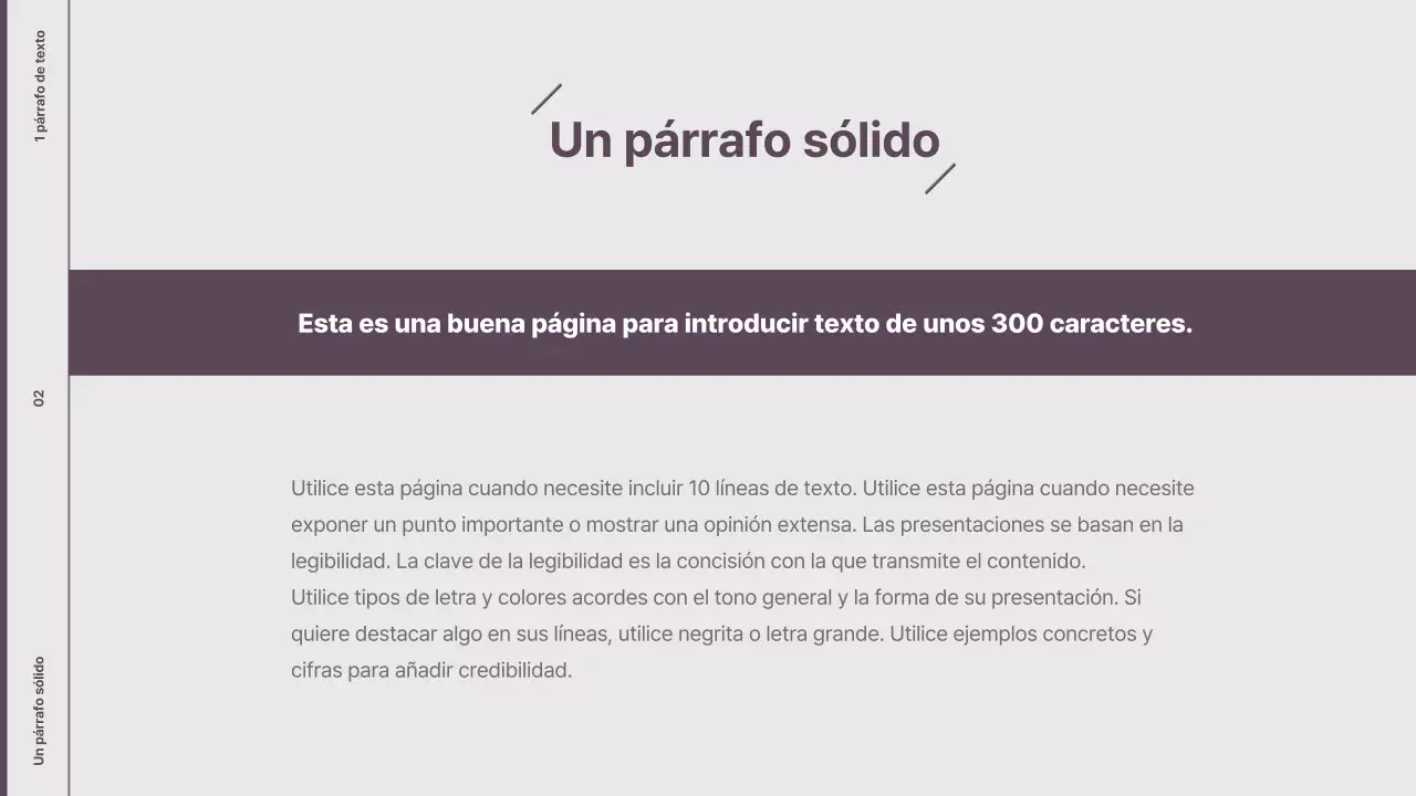 Explicación del diseño de estilo minimalista en morado