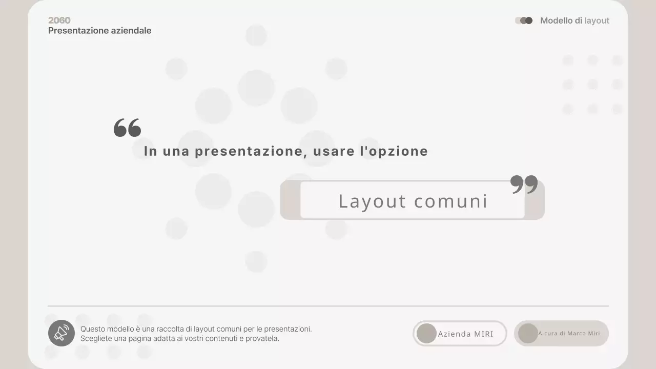 Una presentazione aziendale semplice e beige