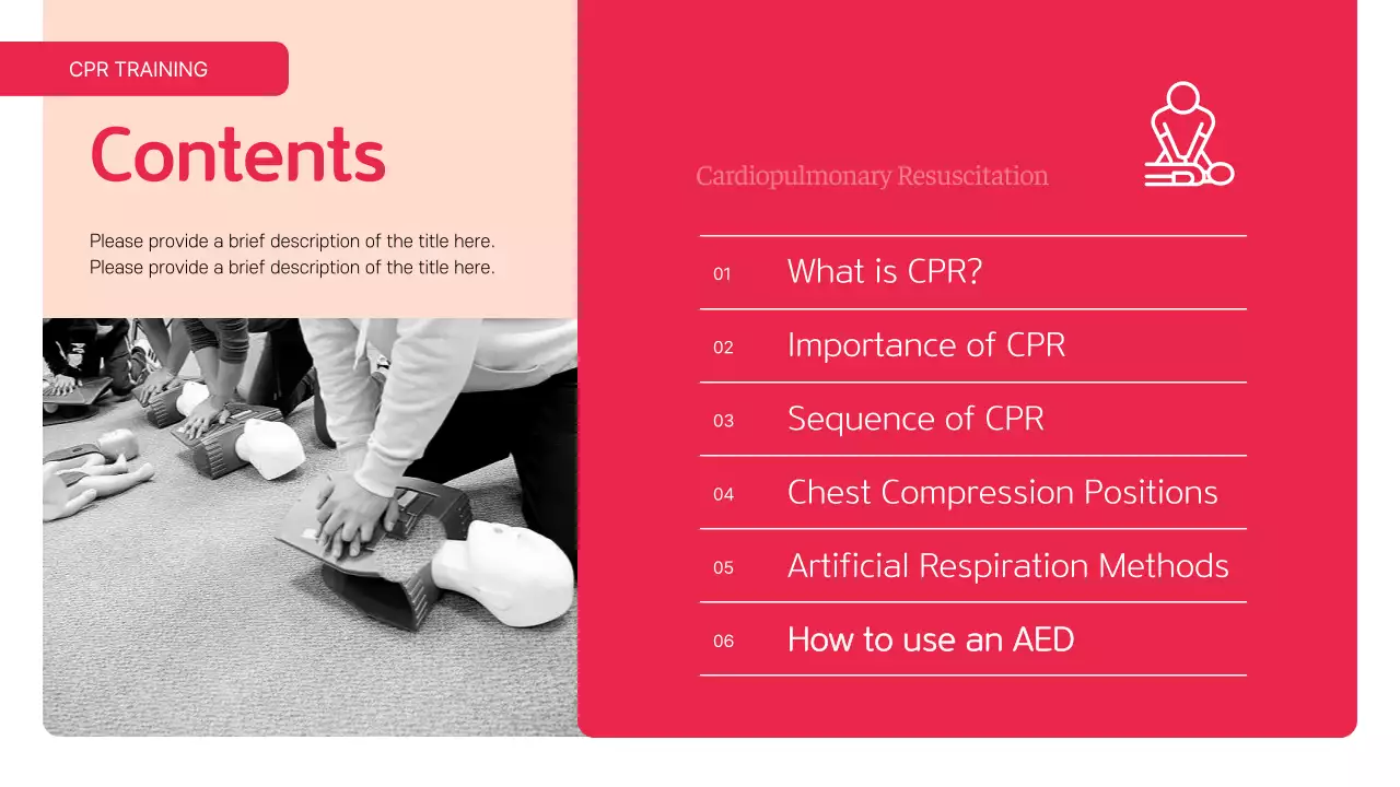 Red Professional CPR 가이드 프레젠테이션