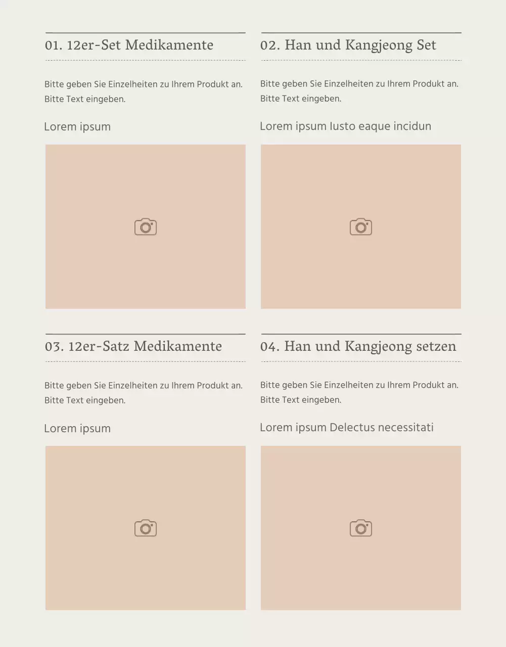 Werbung für ein einfaches hanwa Weihnachtsgeschenkset in Beige und Braun