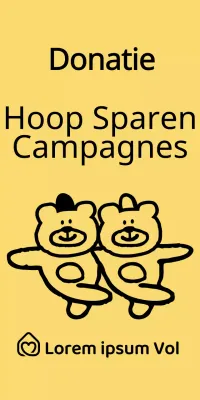 Deel campagne met schattige tekenillustraties