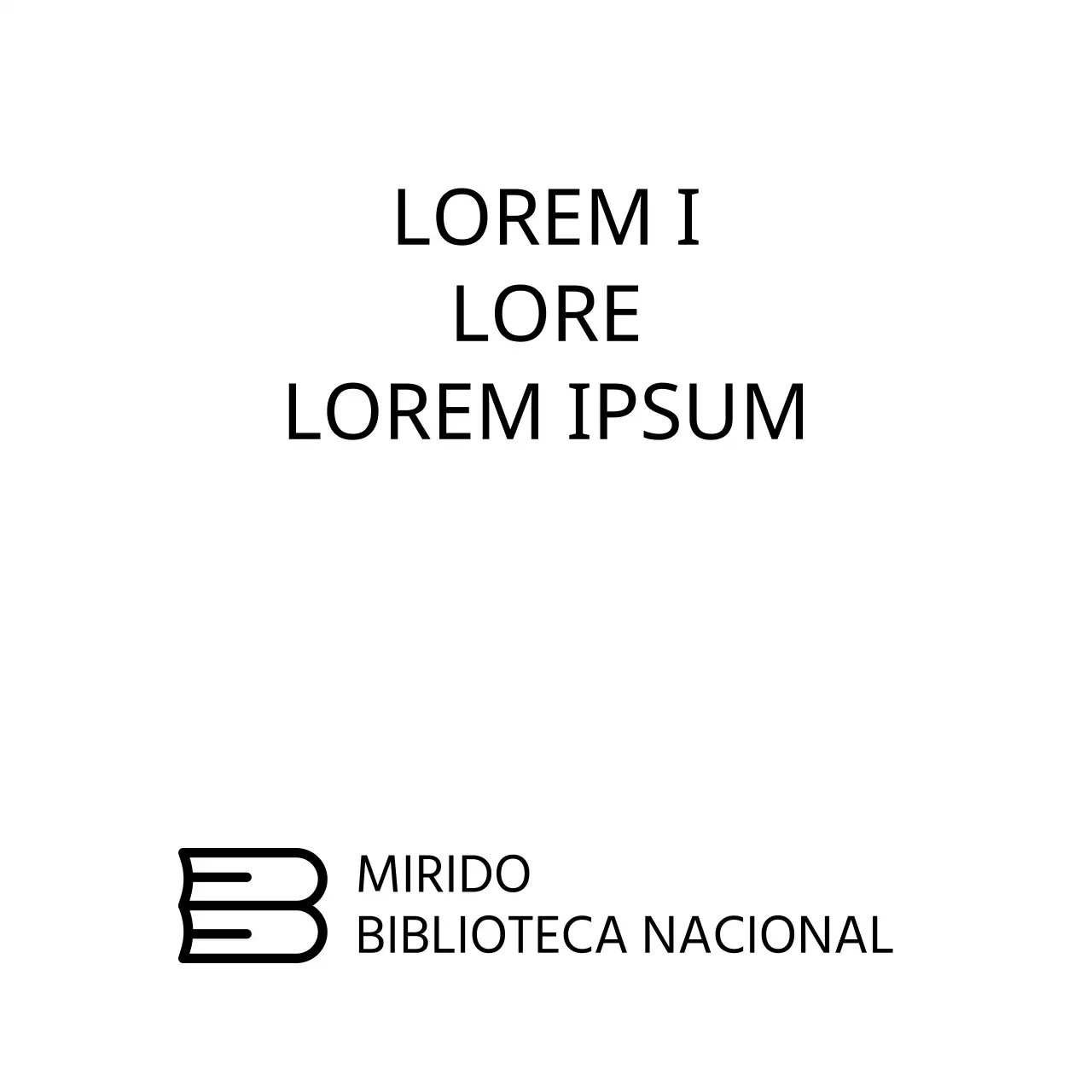 Um conceito simples para uma biblioteca nacional com um logótipo de livro de biblioteca