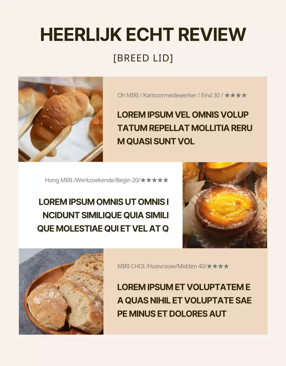 Promoot een modern bakkerij-evenement in zwart en beige