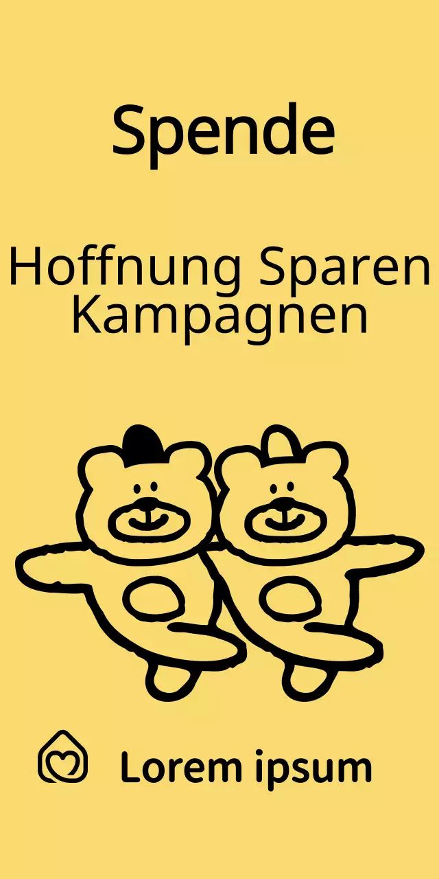 Sharing-Kampagne mit niedlichen Illustrationen