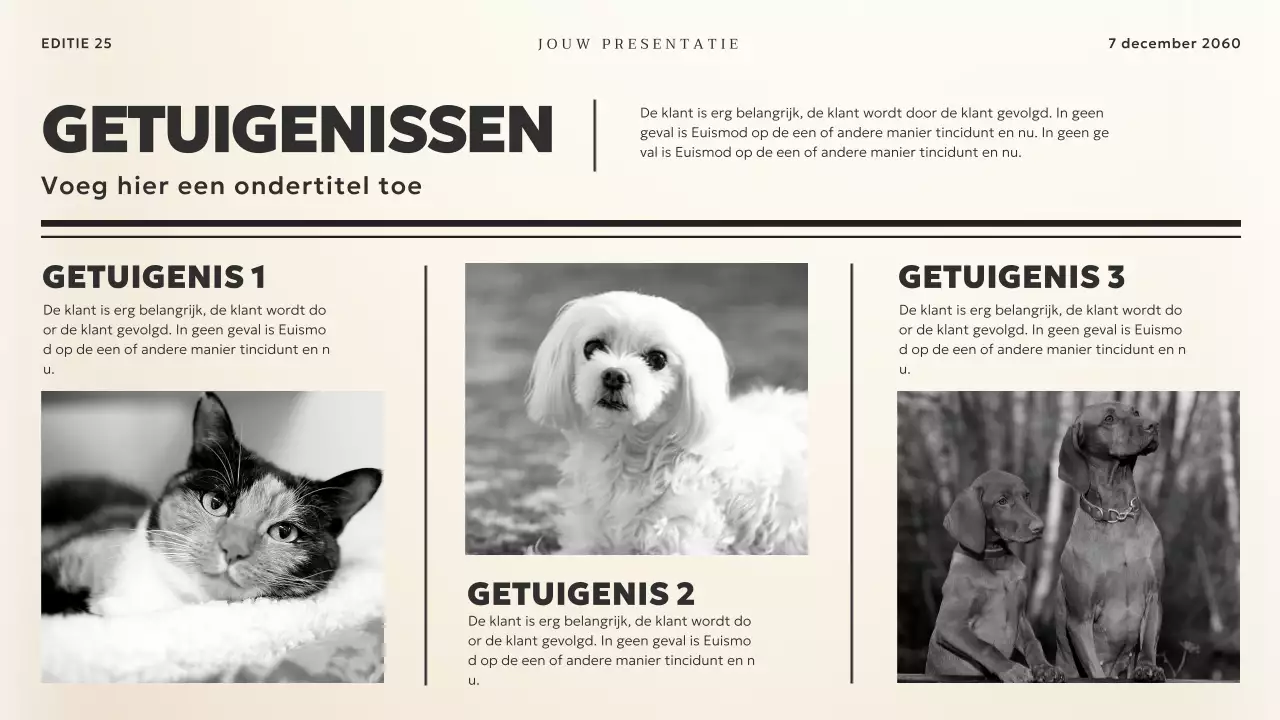 Zwart en Beige Vintage Nieuws-Thema Zakelijk Materiaal