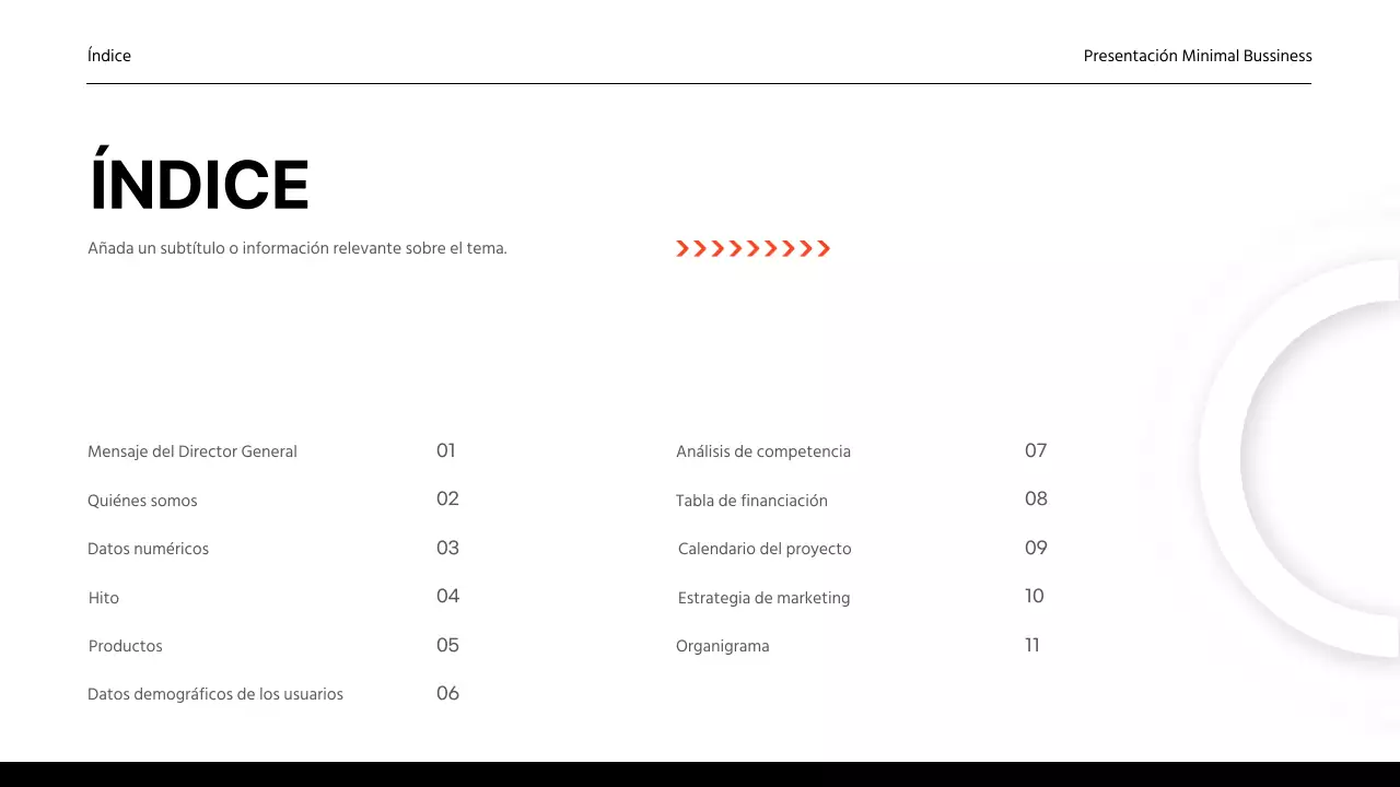 Material clásico para informes comerciales en negro y rojo