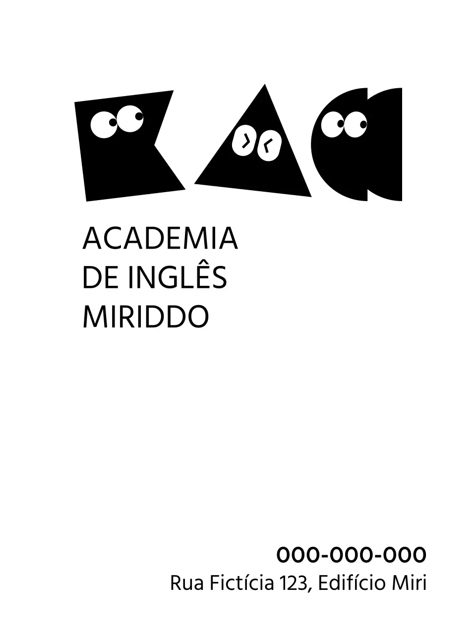 Uma academia de língua inglesa com um conceito giro que inclui personagens de desenhos animados