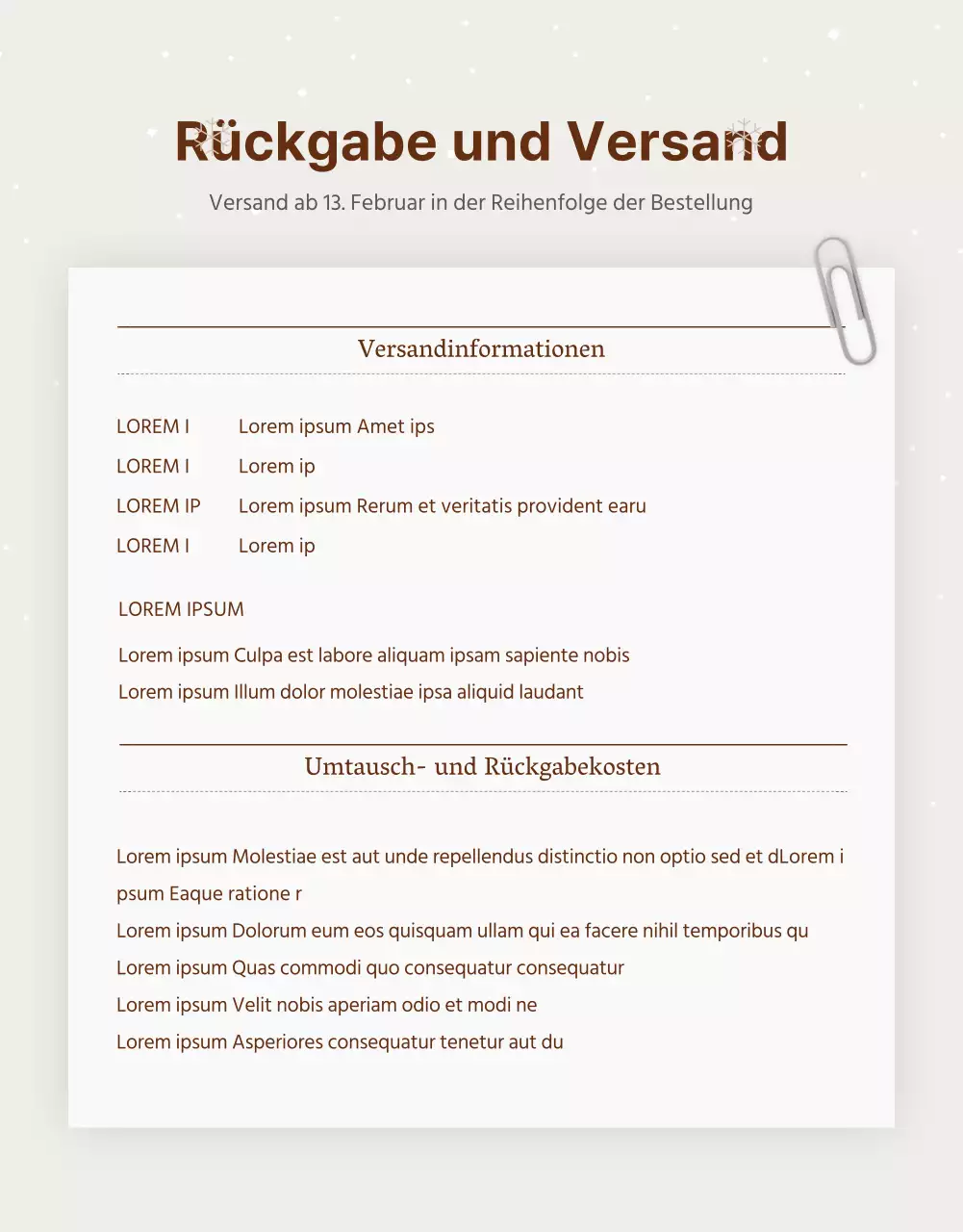 Werbung für ein einfaches hanwa Weihnachtsgeschenkset in Beige und Braun