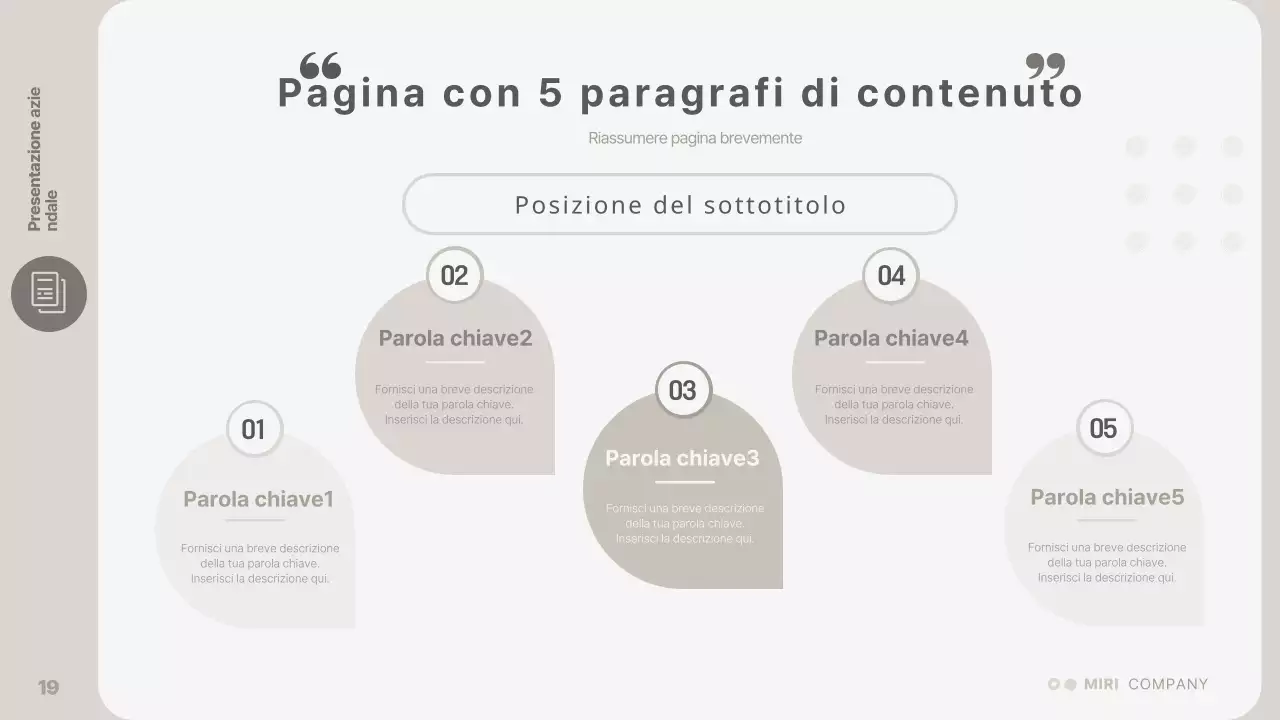 Una presentazione aziendale semplice e beige