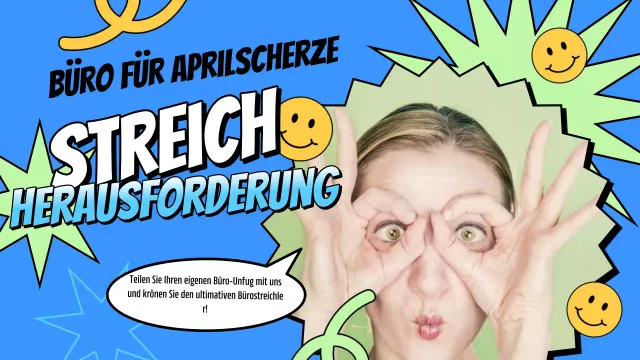 Einführung in die hellblaue Pop-Art-Aprilscherz-Challenge