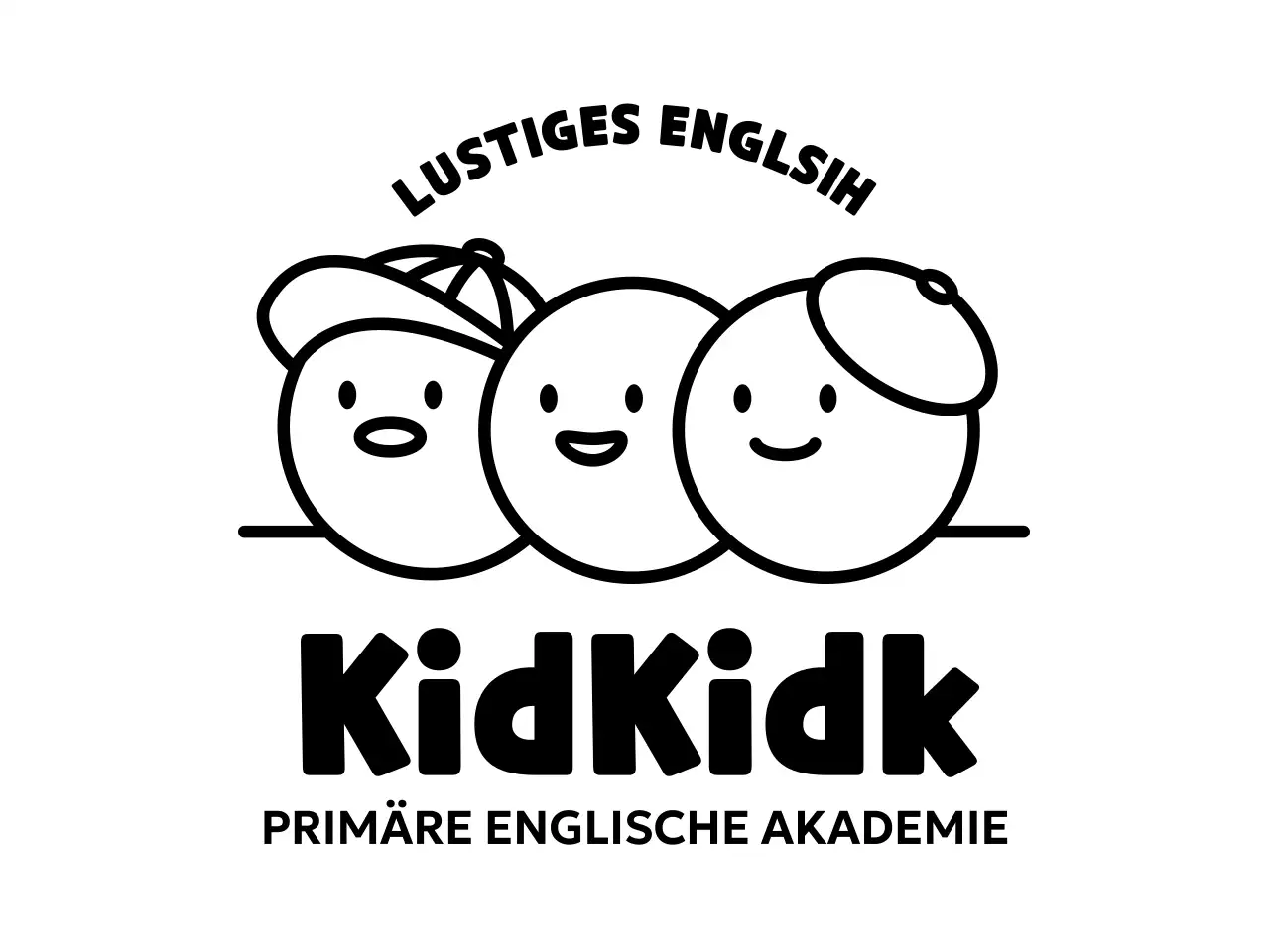 Englisch Sprache Schule Design mit niedlichen Kreis Illustration