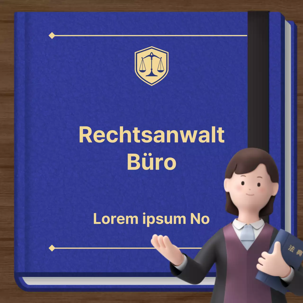 Eine einfache Kanzleipromotion in Marineblau und Gold