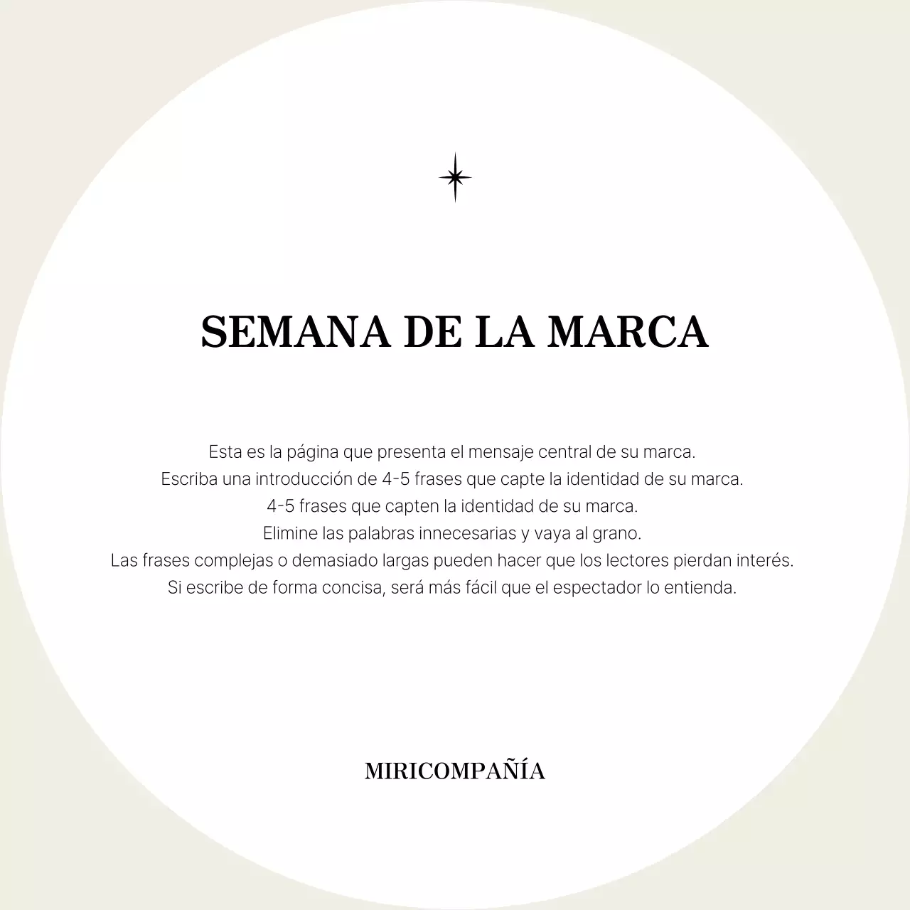 Un sencillo informe de marca en beige
