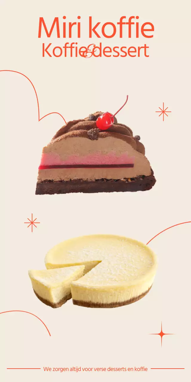 Café dessertdrankjes met sinaasappelaccenten promoten