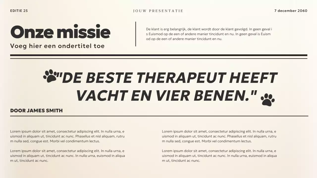 Zwart en Beige Vintage Nieuws-Thema Zakelijk Materiaal