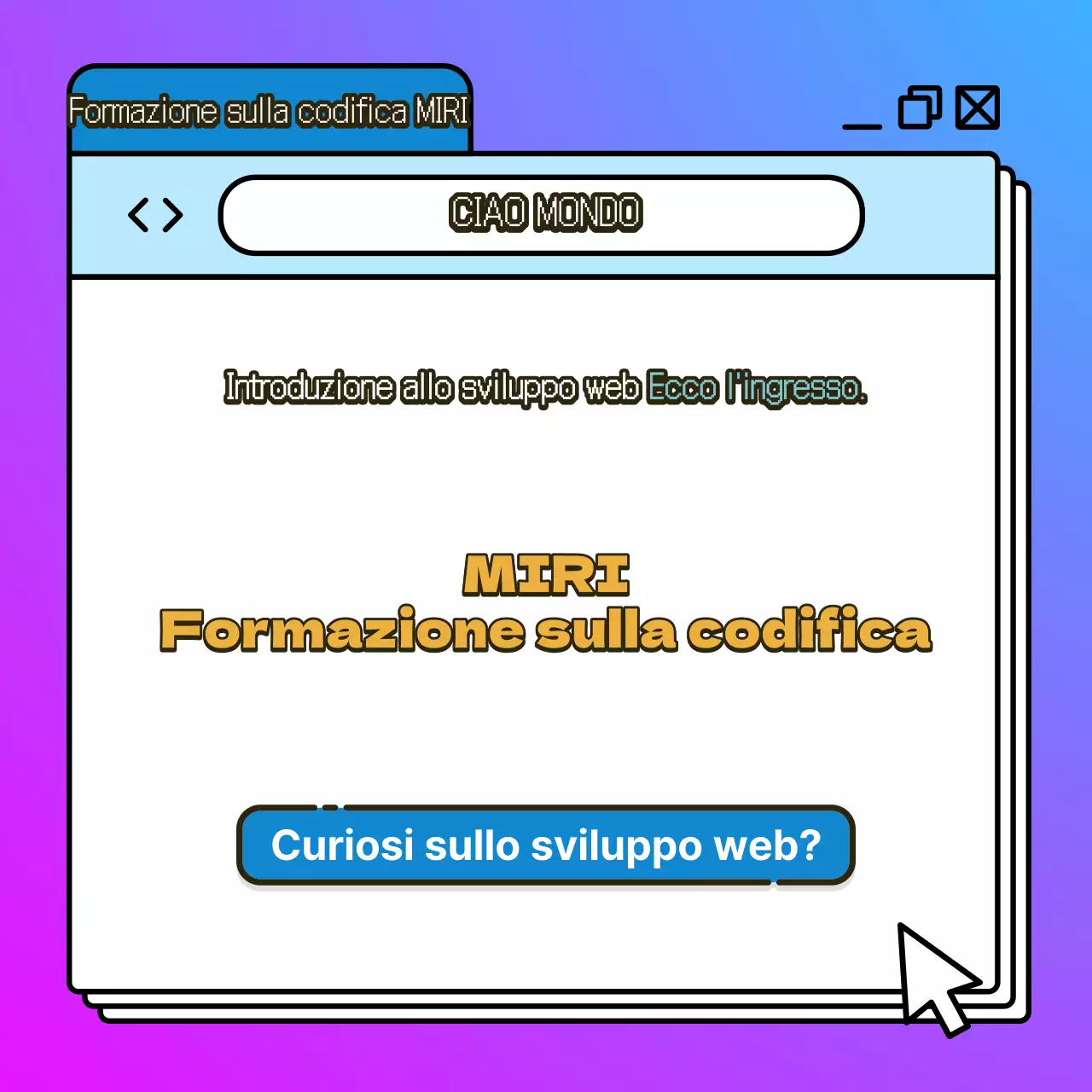 Promuovere un'educazione alla codifica kitsch in blu e viola