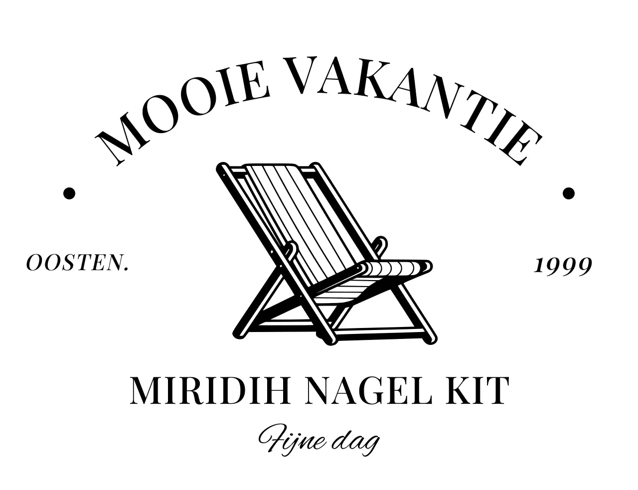 Retro briefpapier ontwerp met strandstoel illustratie