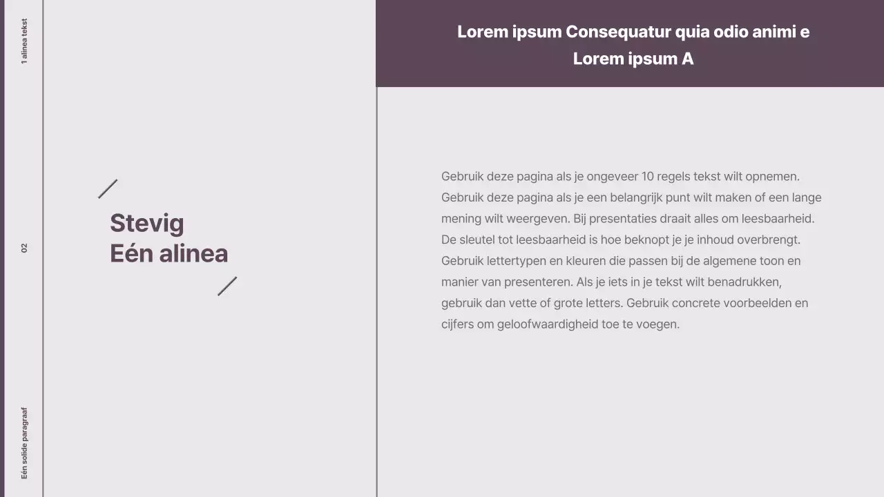 Uitleg over de minimalistische stijl van opmaken in paars