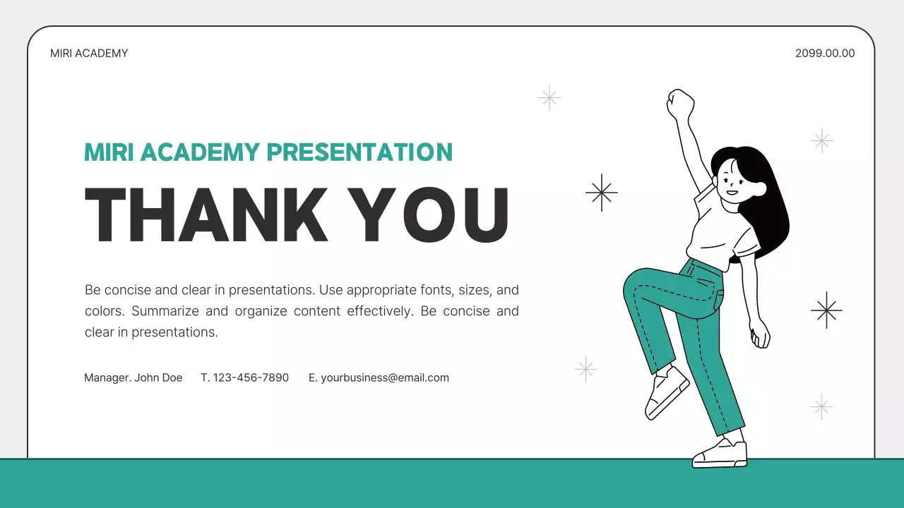 Teal Minimal Course Guide Presentation