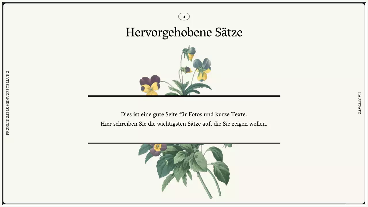 Vintage Frühling Blumen in Elfenbein Design Vorschlag