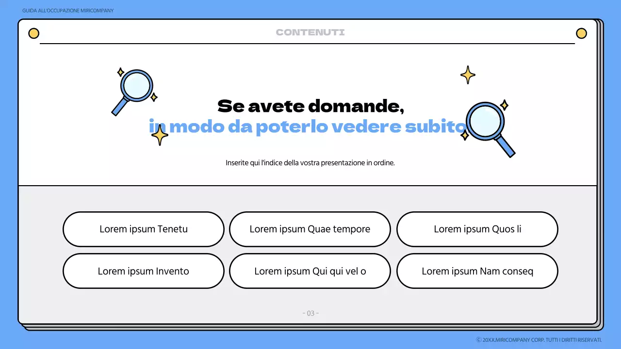 Materiale di formazione del libro di onboarding blu e giallo