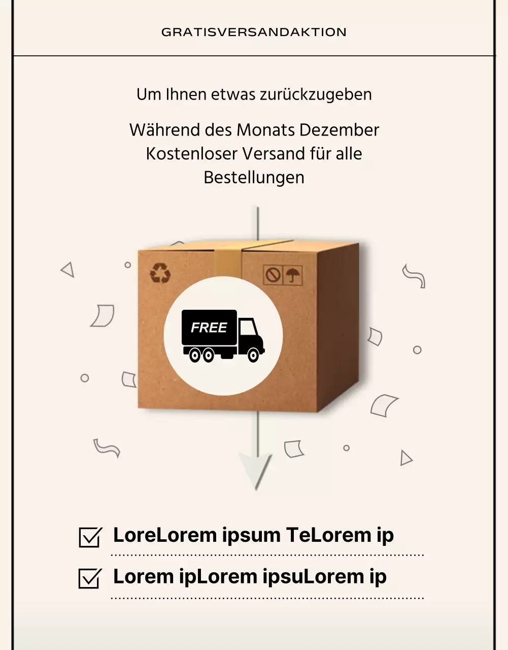 Basic-Style in Schwarz und Beige Markenzeichen des Handels