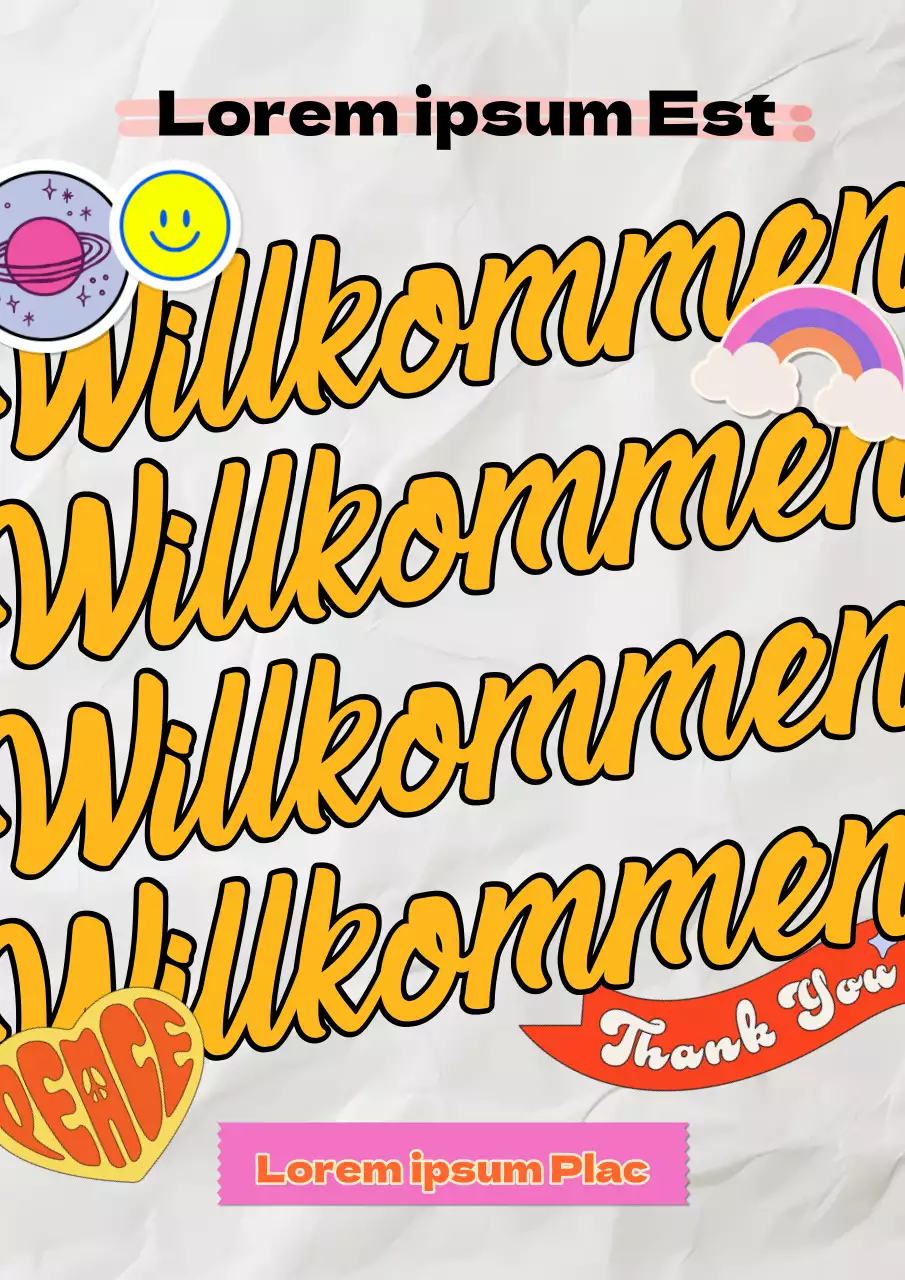 Kitschige weiß-gelbe Zulassungswerbung