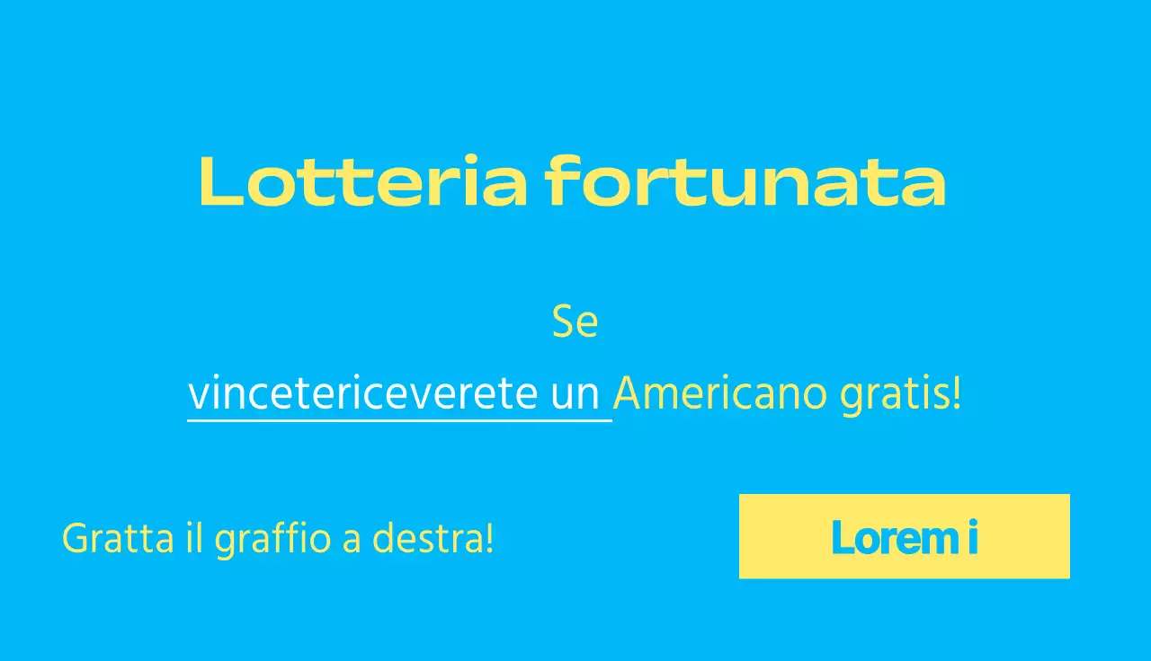 Un evento fortunato con una combinazione di colori complementari giallo-blu.