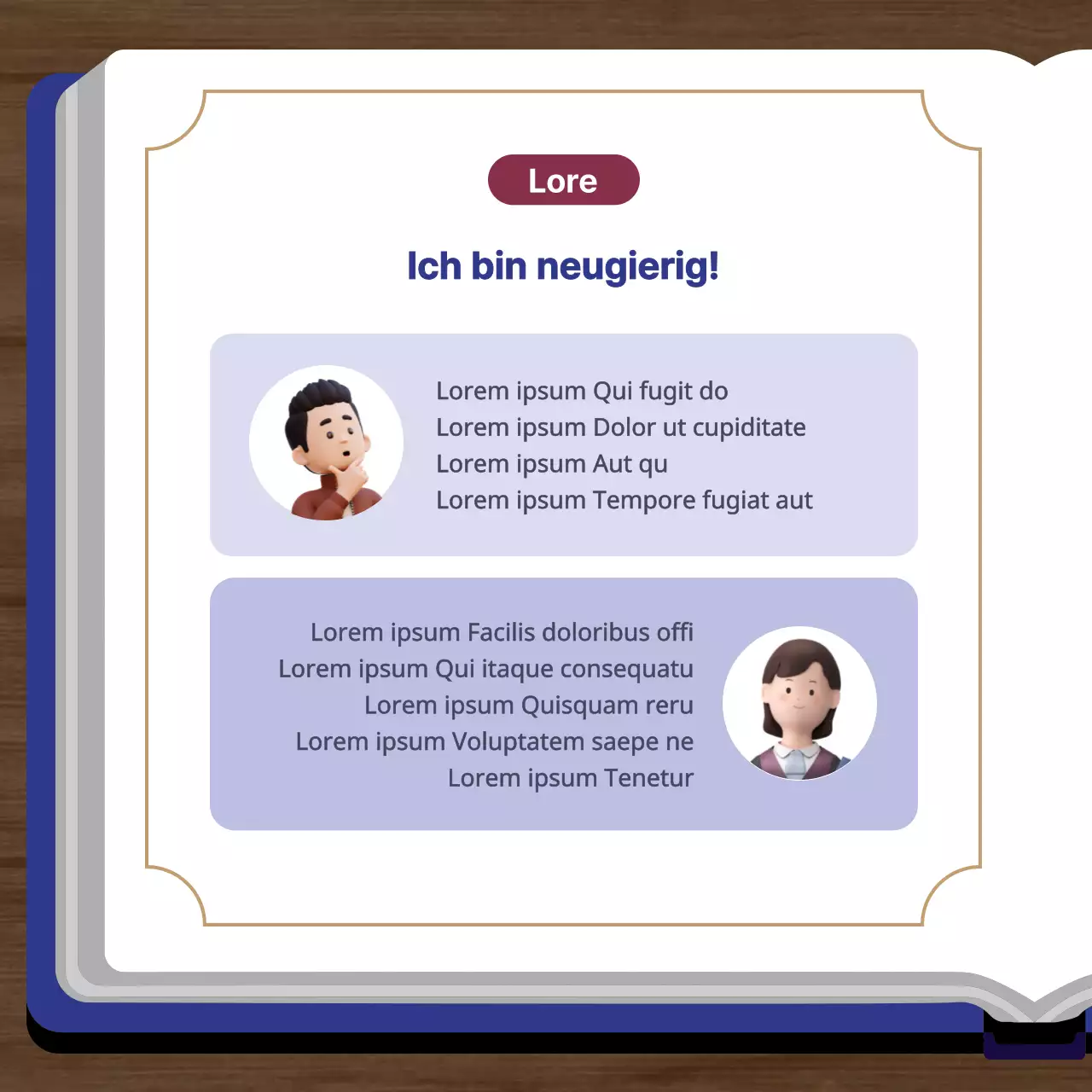 Eine einfache Kanzleipromotion in Marineblau und Gold