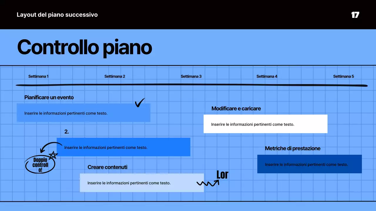 Materiale per riunioni kitsch in blu