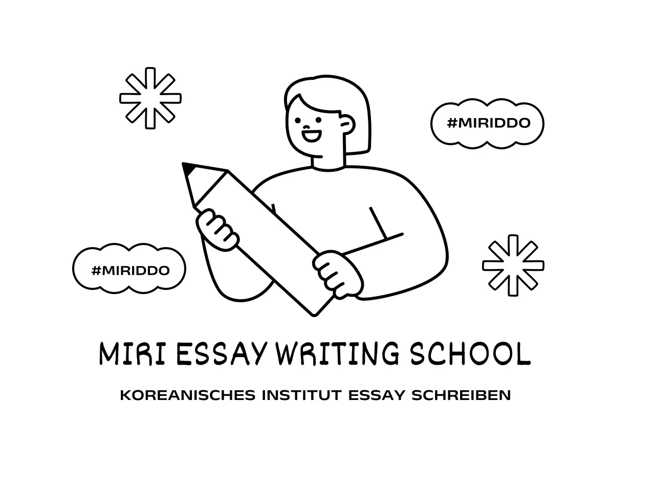 Niedliche Nachhilfeschule mit Bleistiften und Figuren