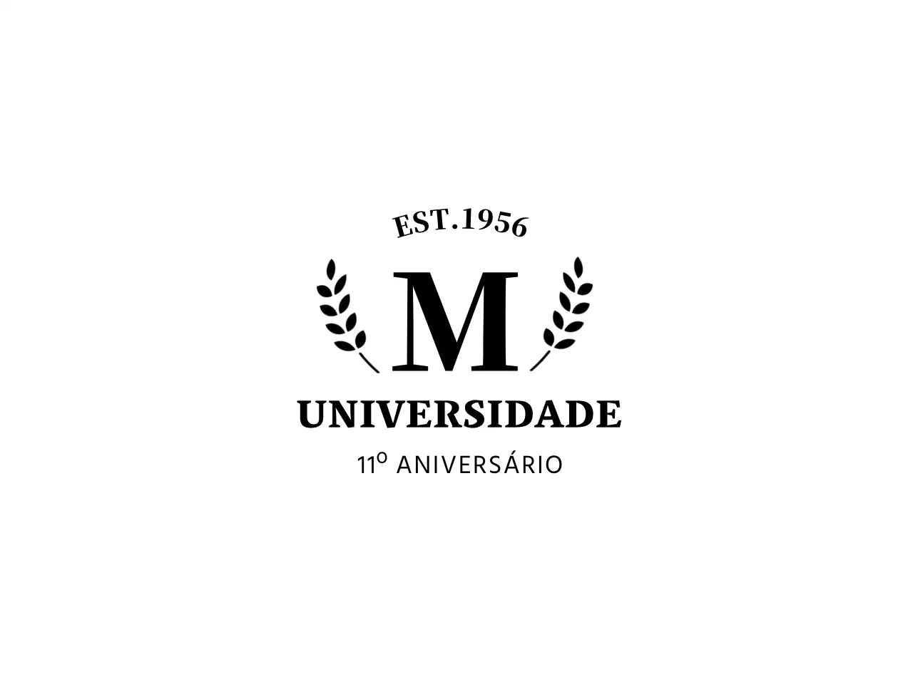Lembrança universitária de conceito simples com logótipo de louro