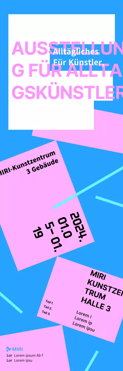 Förderung einer lebendigen Kunstausstellung in Rosa
