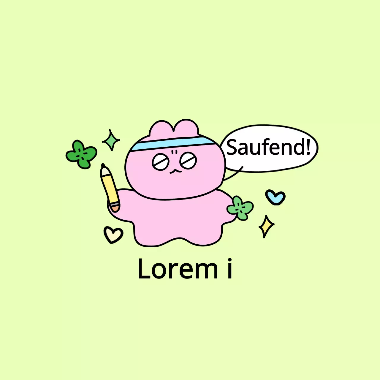 Ein perfektes Amulettkonzept mit bunten und niedlichen Illustrationen