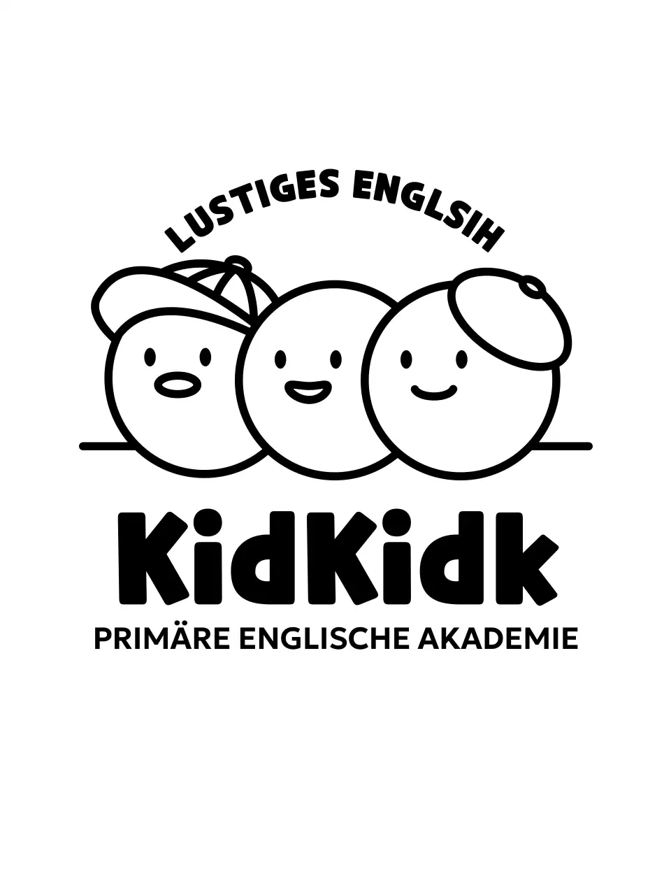 Englisch Sprache Schule Design mit niedlichen Kreis Illustration