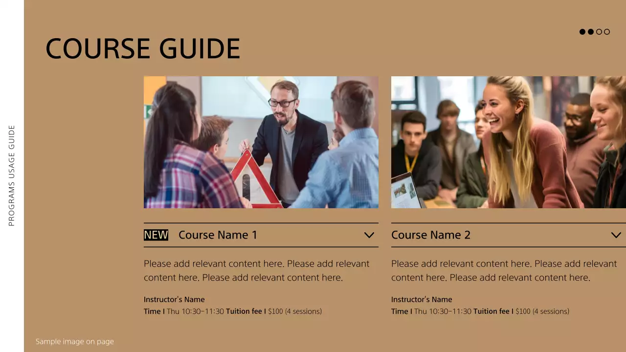 베이지 모던 사진 가이드 프레젠테이션