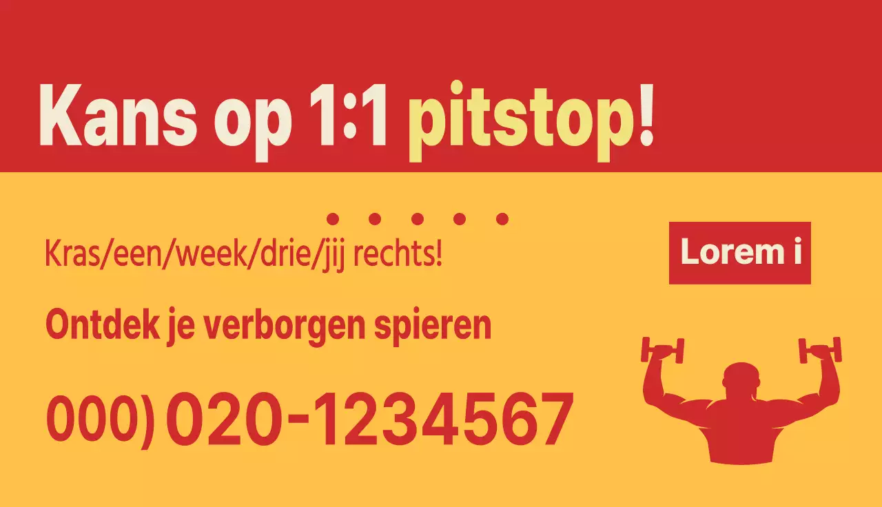 Rood, neutraal gym event