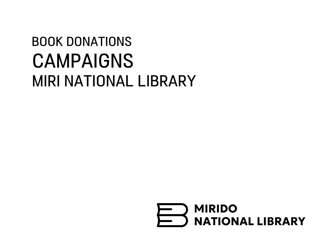 Simple concept for a national library with a library book logo