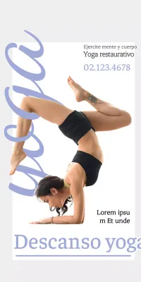 Yoga en cursiva flexible morada