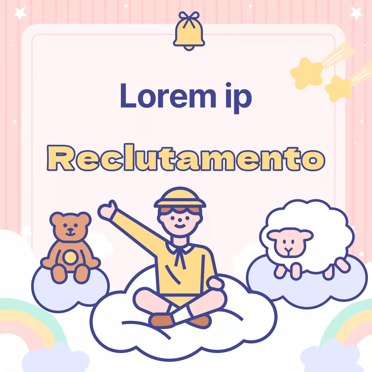 Adorabili annunci di scuola materna azzurri e rosa