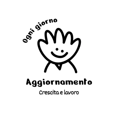 Design circolare con carattere manuale