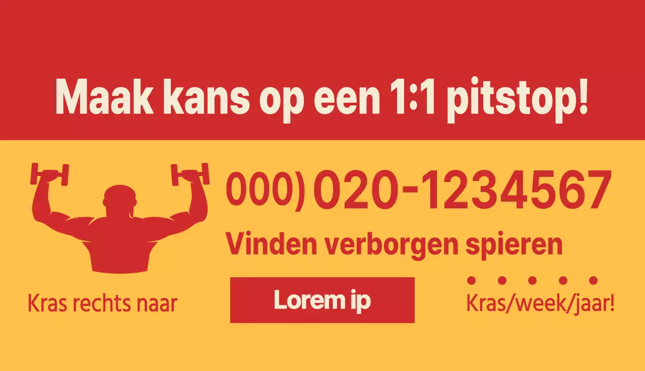 Rood, neutraal gym event