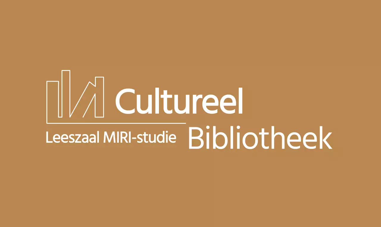 Eenvoudige moderne leeszaal illustratie logo in beige